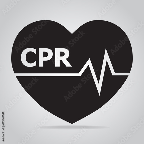 CPR, Cardiopulmonary resuscitation icon.
