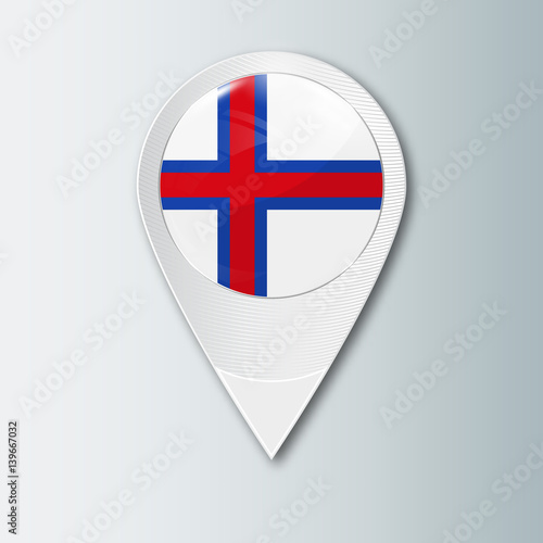 Pointer with the national flag of Faroe island in the ball with reflection. Tag to indicate the location. Realistic vector illustration. Free Download Pointer with the national flag of Faroe island in the ball with reflection. Tag to indicate the location. Realistic vector illustration. - GFXLoad