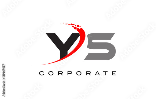 YS Modern Letter Logo Design with Swoosh