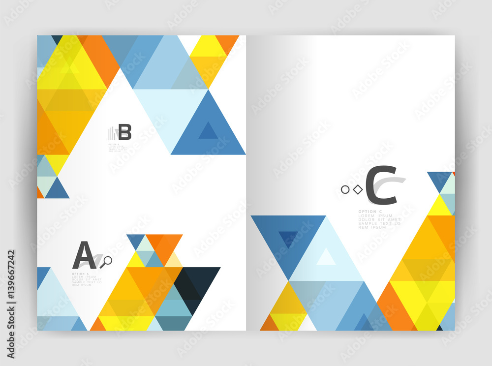 Print template modern elegant background triangle annual report Print template modern elegant background triangle annual report