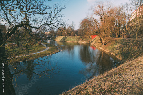 Toompark and Snelli pond, Tallinn, Estonia photo