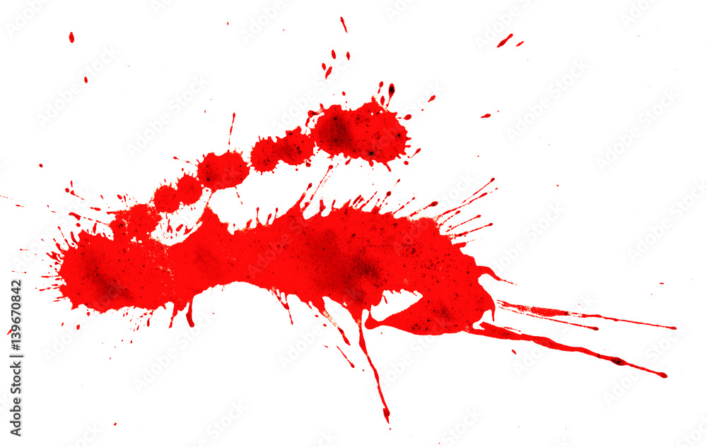 blood splash isolated blood splash isolated