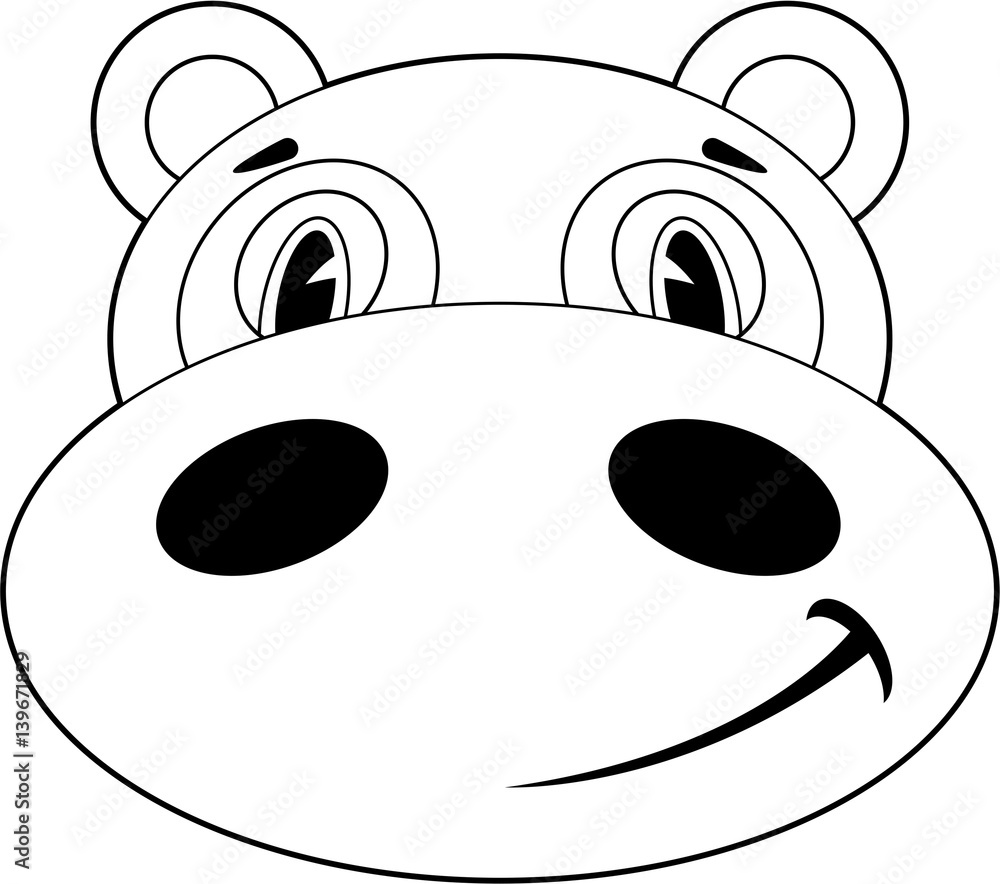 Cute Cartoon Colour in Hippo Cute Cartoon Colour in Hippo