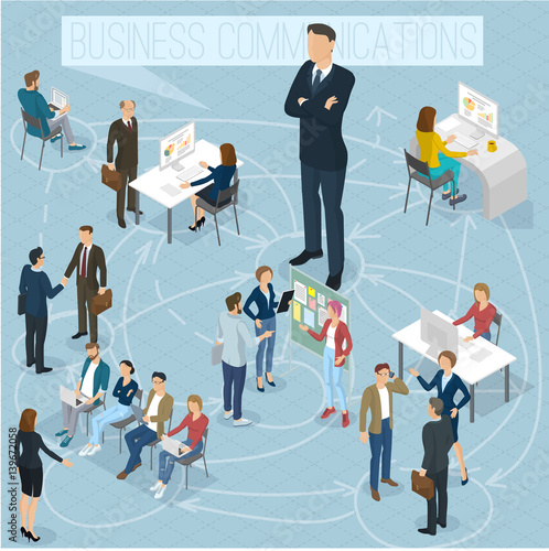 Isometric people vector set.