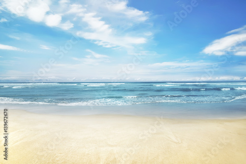 Beautiful panorama of seascape with blue sky