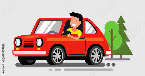 driver with car