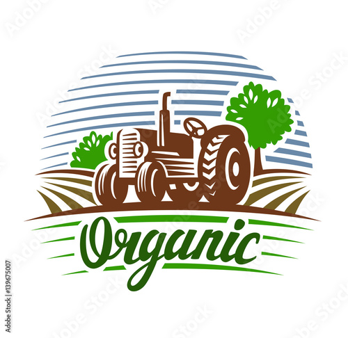 vector tractor emblem