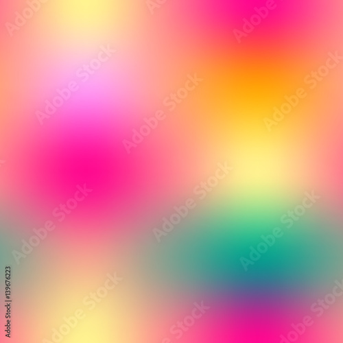 Colorful gradient mesh seamless pattern in bright rainbow colors. Abstract blurred image.