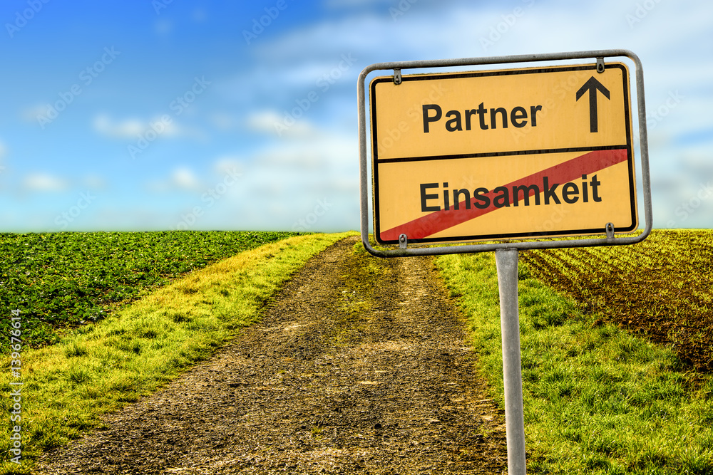 Fototapeta premium Schild 177 - Partner