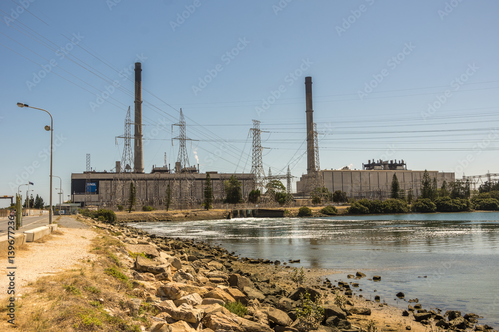 Obraz premium Adelaide South Australia receives most of its electricity generation from the Torrens Island Power Station