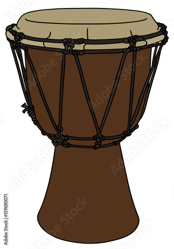 Wooden ethno drum