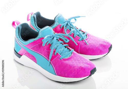 Sport shoes on white background with clipping path