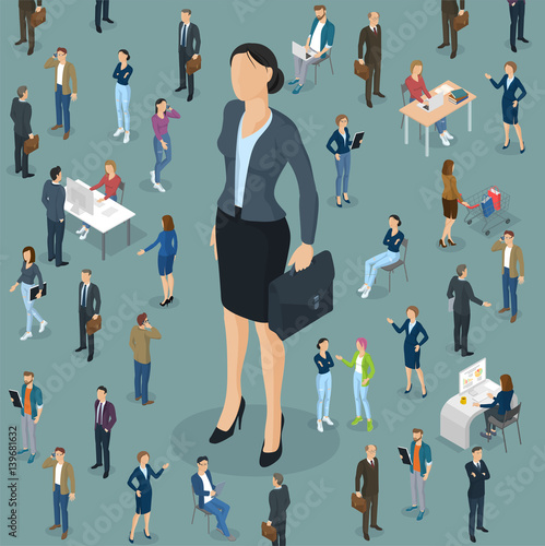 Businesswoman big boss leader office 