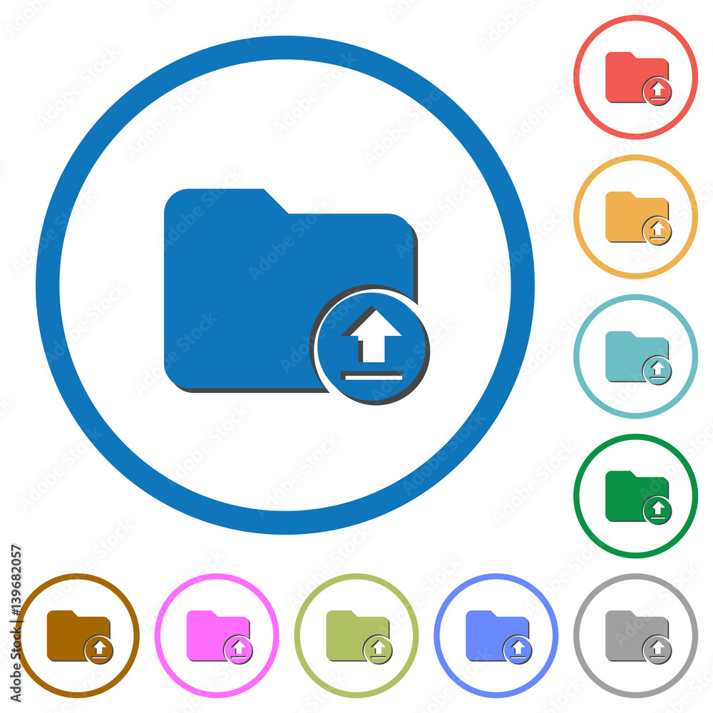 Upload directory icons with shadows and outlines Upload directory icons with shadows and outlines