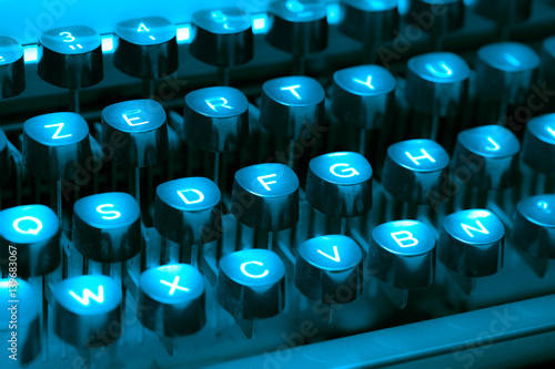 Keyboard of typewriter