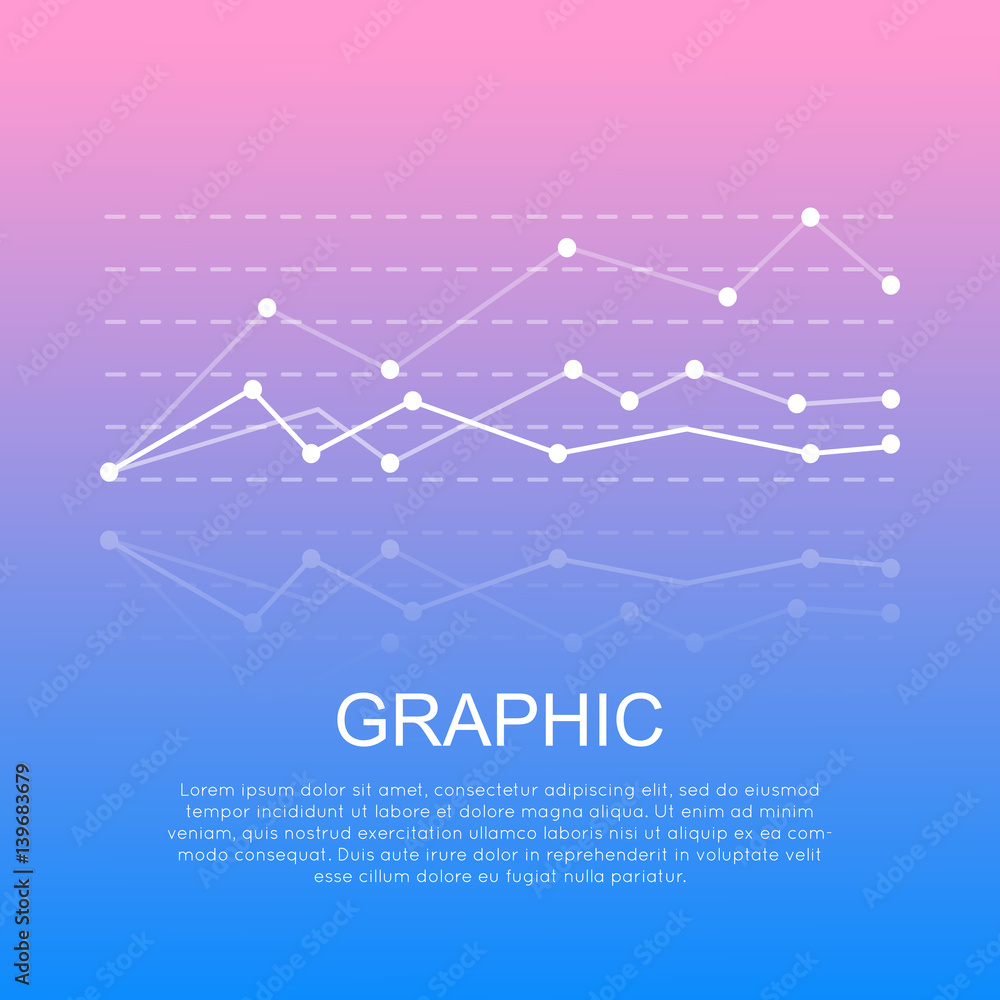Graphic with Curve Lines Isolated with Information