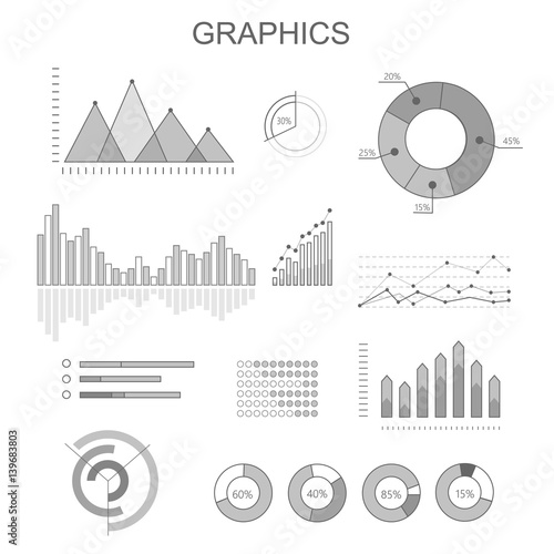Black and White Graphics Poster with Diagrams