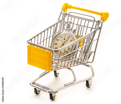 Stopwatch in pushcart photo