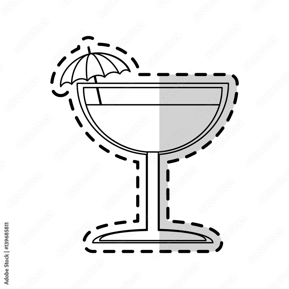 cocktail drink in garnished glass icon image vector illustration design cocktail drink in garnished glass icon image vector illustration design
