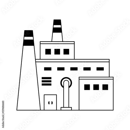 Cuadro en lienzo vintage factory icon image vector illustration design