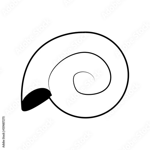 conch or shell icon image vector illustration design 