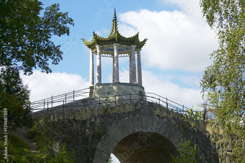 Large Kaprice, Bridge in the Park of Catherine's Palace, the State Hermitage Museum (Winter Palace), Tsarskoye Selo (Pushkin), south of St. Petersburg, Russian Federation photo