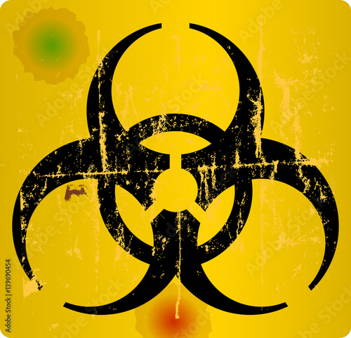 computer virus alert sign, vector illustration