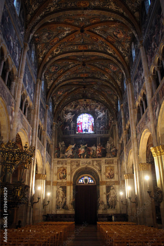 Cathedral of Parma interior, Italy Cathedral of Parma interior, Italy