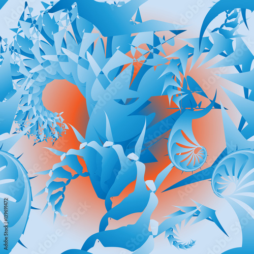 Abstract blue seamless background
