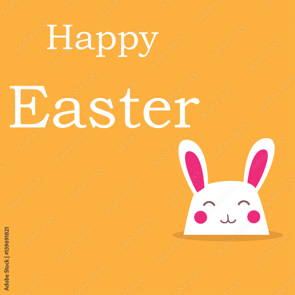 Vector - Happy Easter Rabbit Bunny Vector - Happy Easter Rabbit Bunny