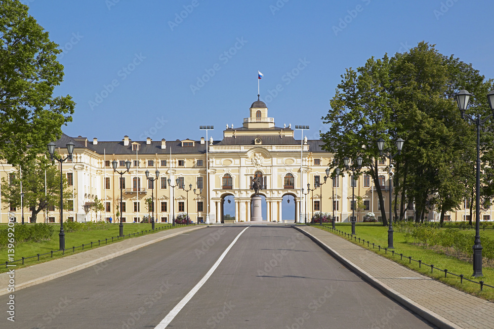 Palace of Congresses Konstantinovsky Palace in Strelna near St Petersburg Russian Federation.