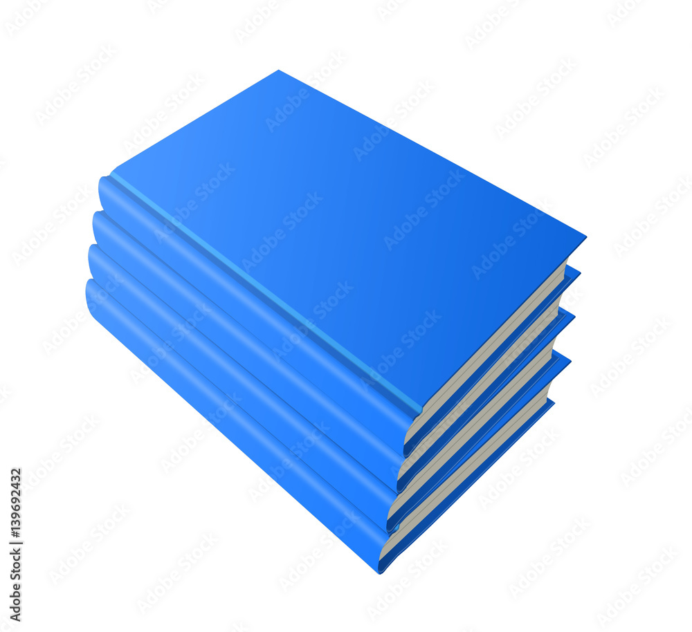Stack of books on white background, 3d illustration Stack of books on white background, 3d illustration