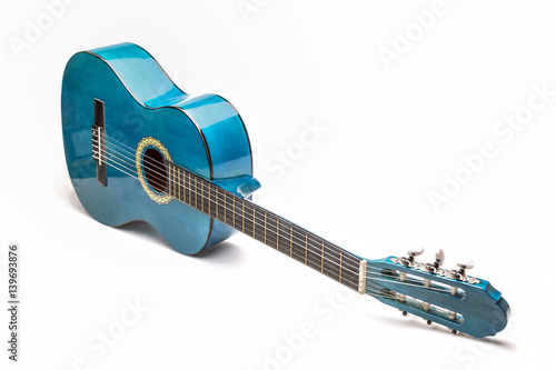 Classical guitar isolated on white ground