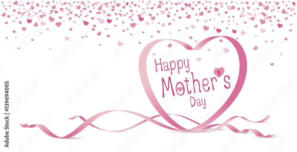 Happy mothers day design on white background