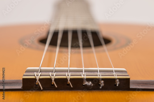 Classical guitar isolated on white ground