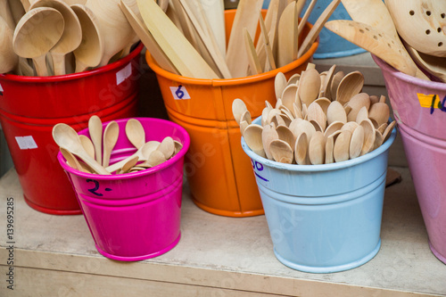  tea spoon made of wood photo