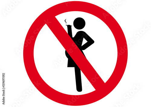 Schild Rauchen für Schwangere verboten