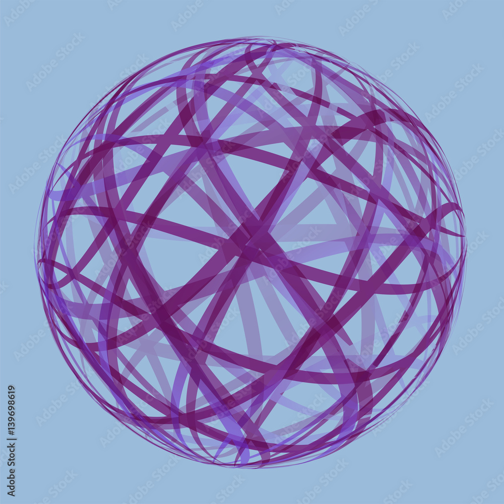 Abstract transparent textured sphere Abstract transparent textured sphere