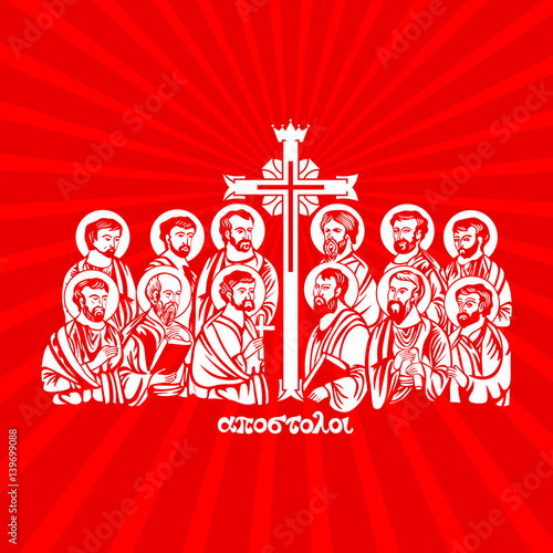 Drawing the twelve apostles of Jesus Christ.
