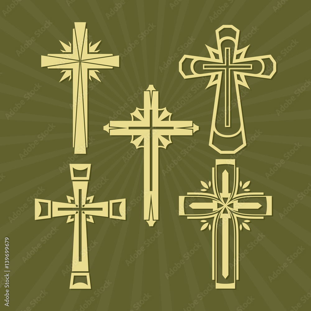 A set of Christian crosses.
