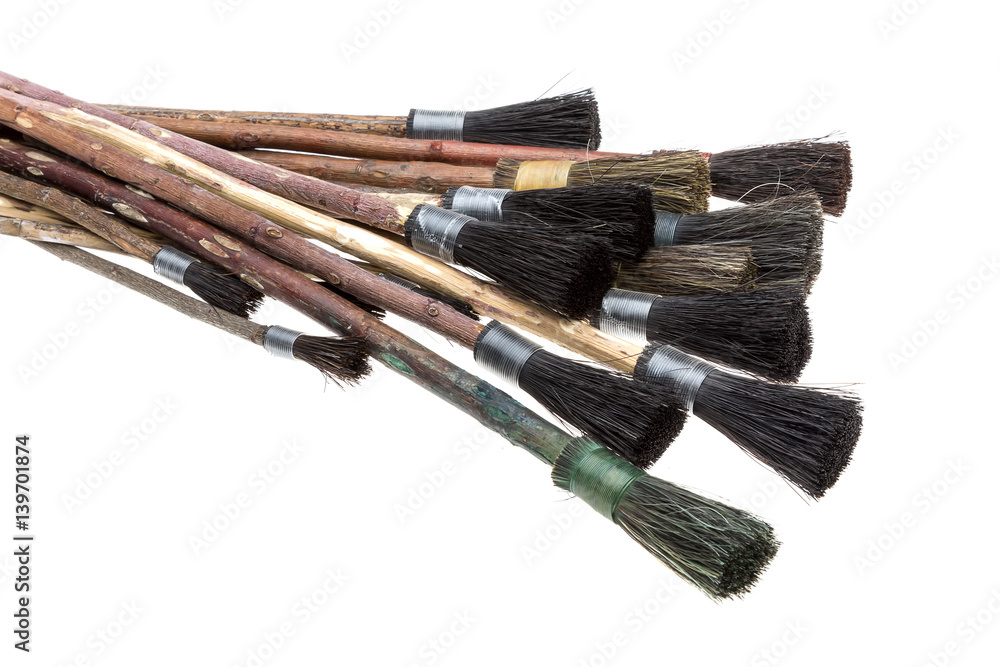 Fototapeta premium Ebru art brushes