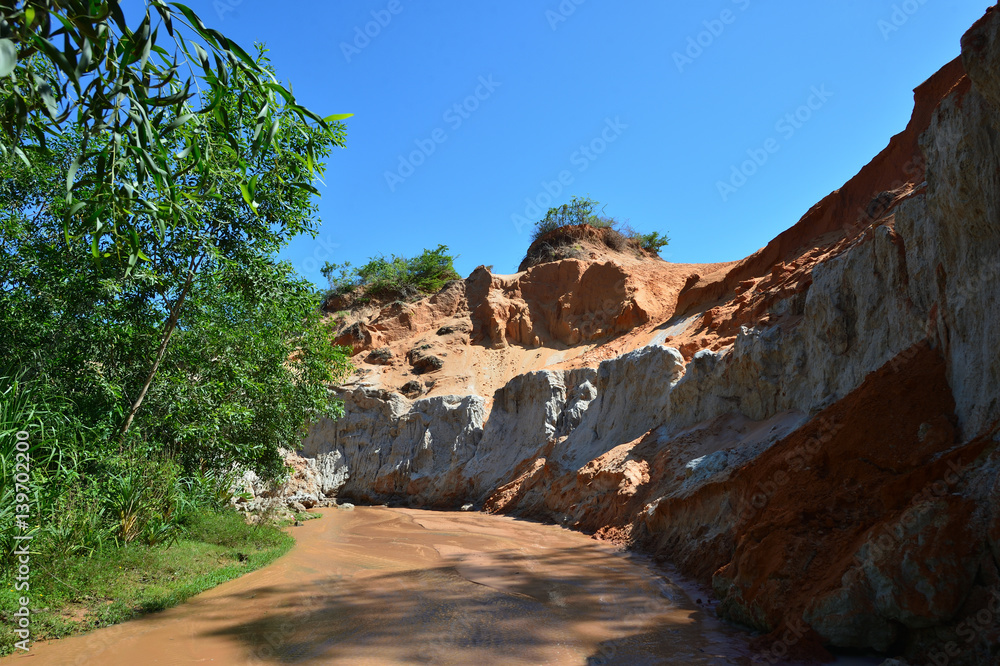 Fairy Stream (Suoi Tien), red canyon in Mui Ne, Vietnam