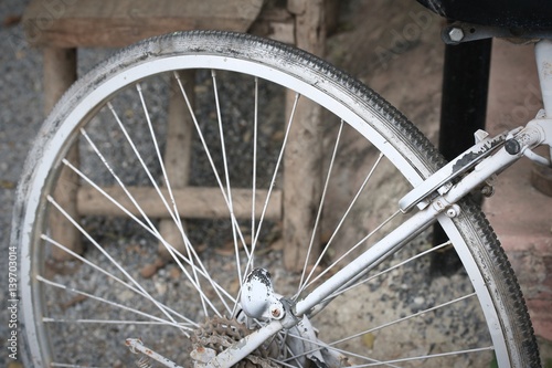 Vintage the bicycle wheels