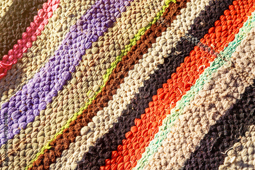 Closeup on berber nomad carpet