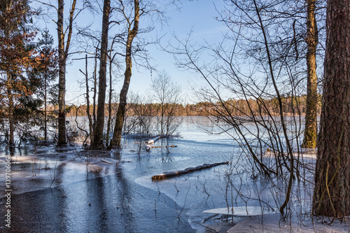 Frusen översvämmad insjö © Björn Kristersson