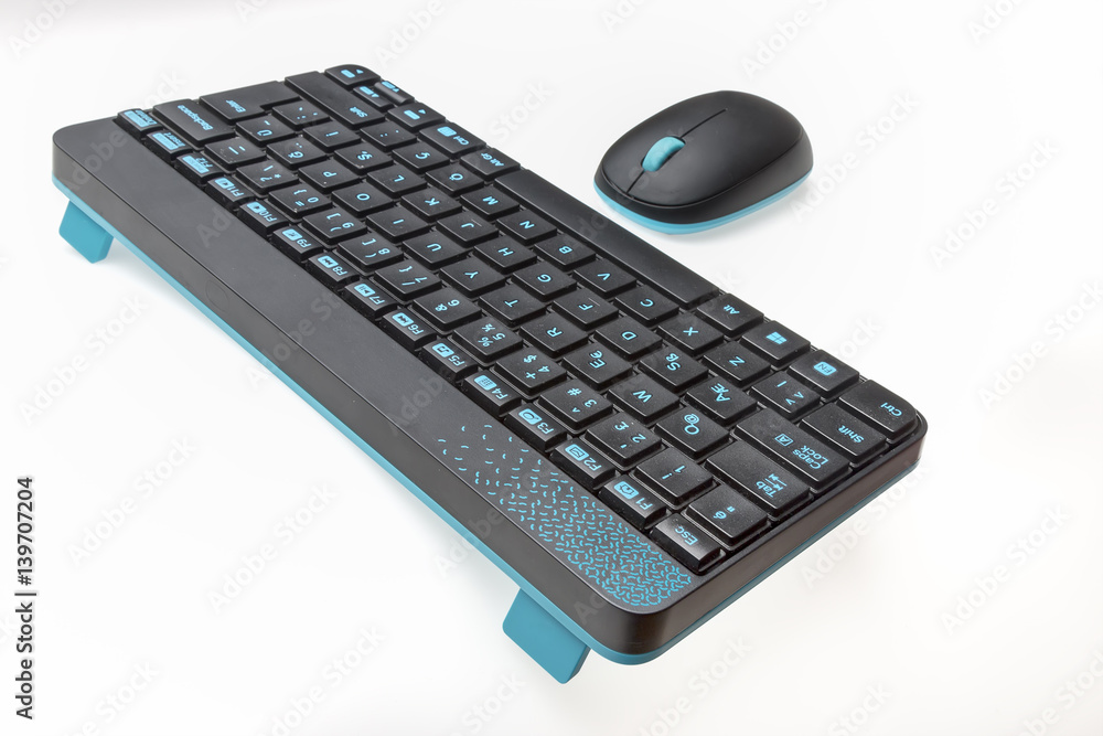 Keyboard and mouse on white background Keyboard and mouse on white background