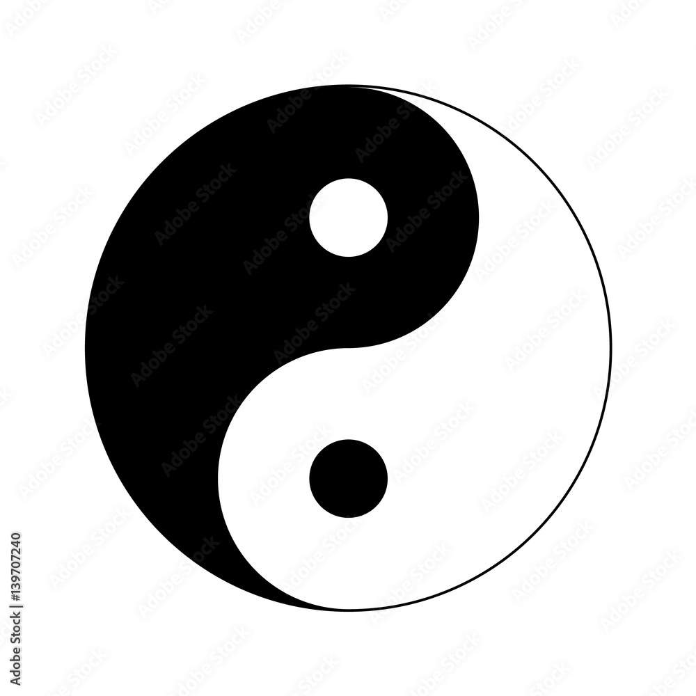 Background of black and white of Yin Yang symbol Background of black and white of Yin Yang symbol