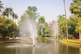 Fountain in a public park Buak Haad Park Chiang Mai thailand