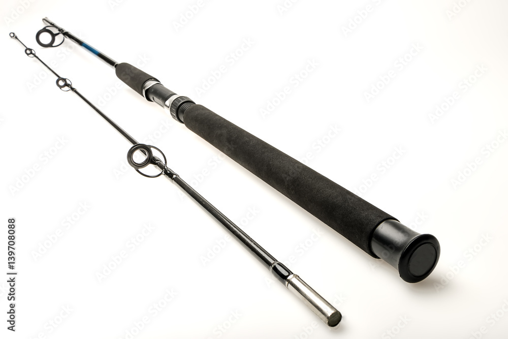 Fototapeta premium fishing rod on a white background