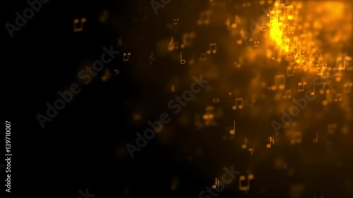 Abstract Background with Colorful Music notes